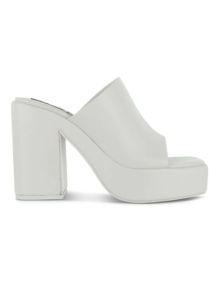 Yael Heeled Mules in White