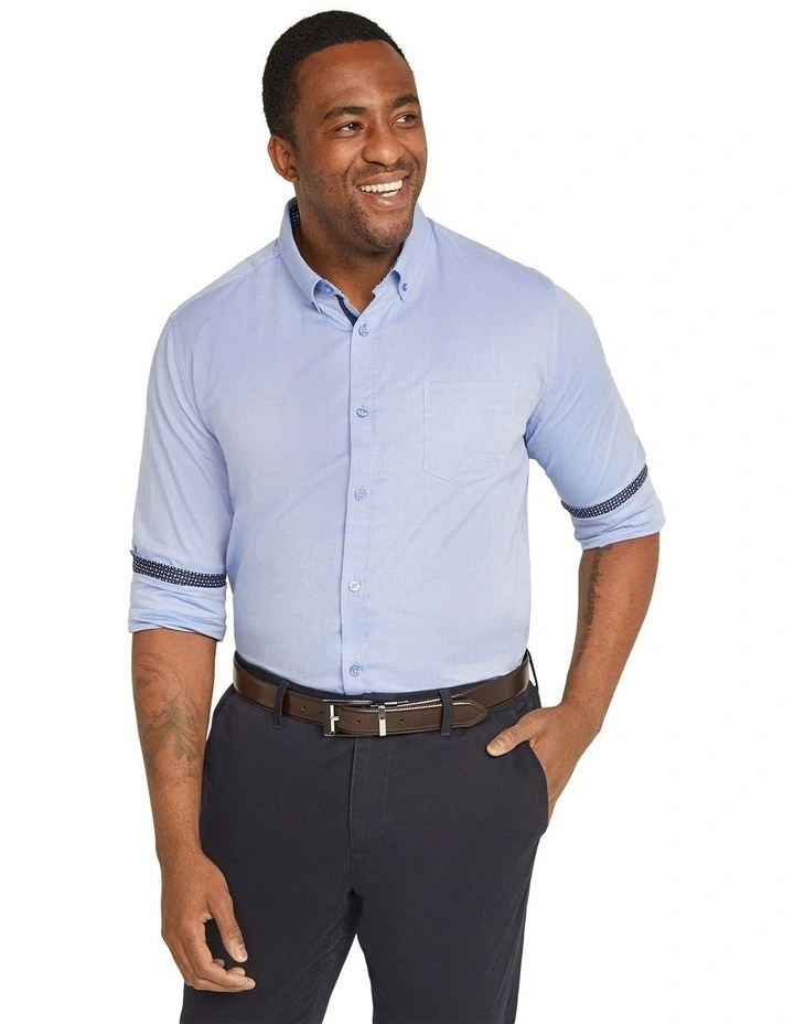 Ashton Textured Shirt in Cornflower
