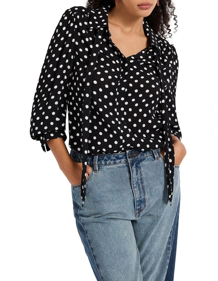 We Can't Spot Blouse in Black