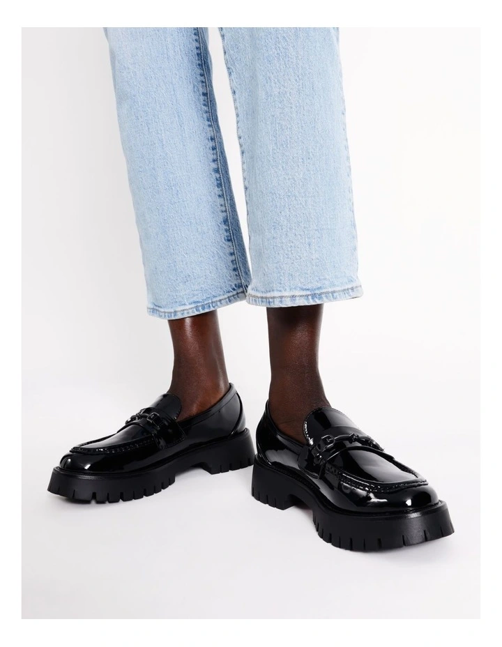 Caleb Flat Shoes In Black Patent