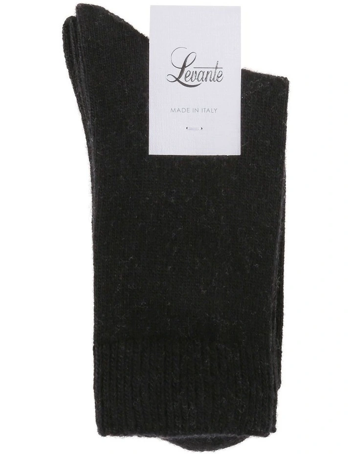 Pina Crew Length Socks in Nero