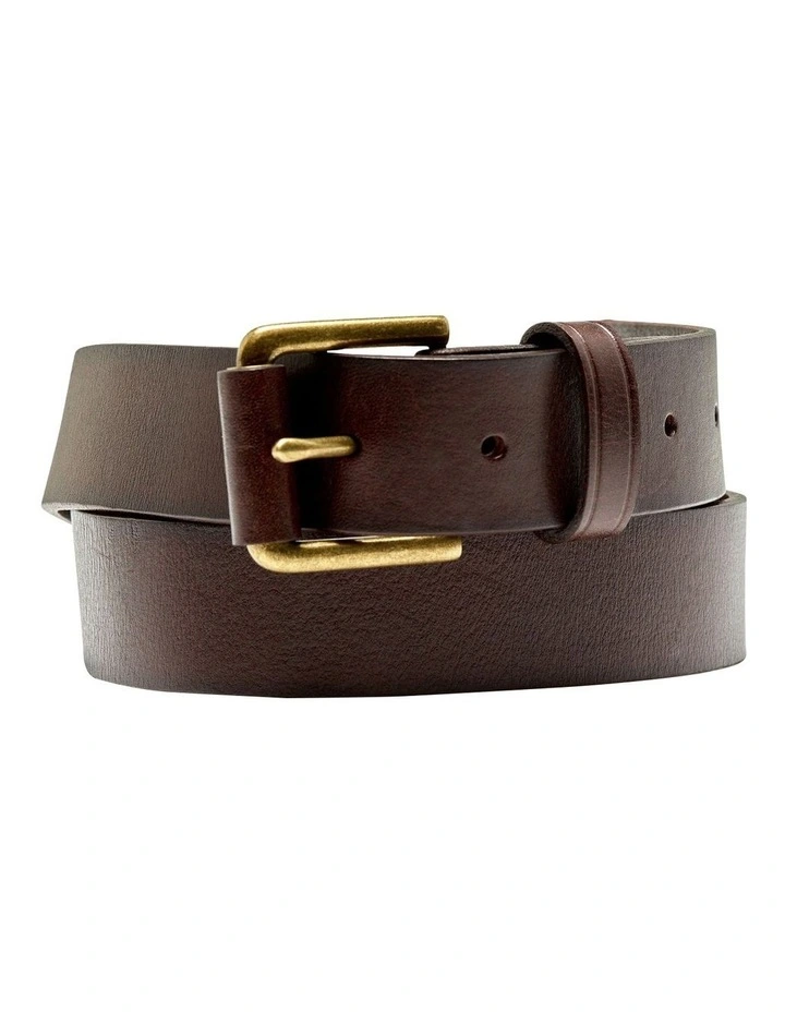 Peter Chino Leather Belt in Brown
