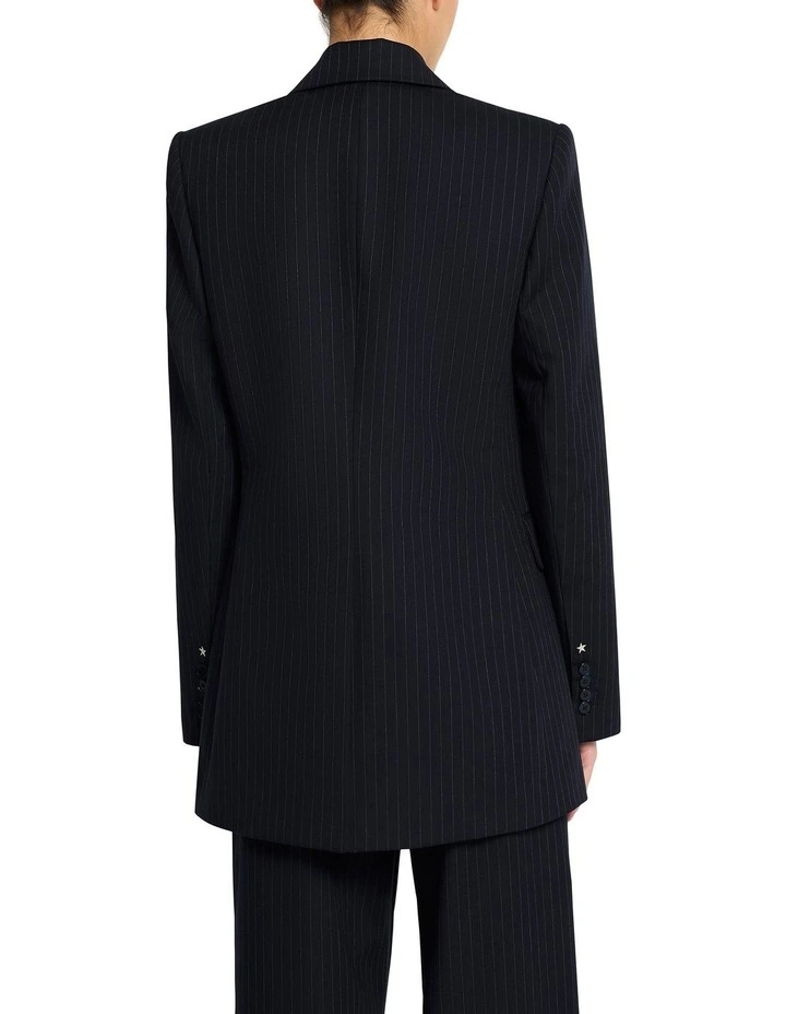 Pin Me Down Blazer in Navy