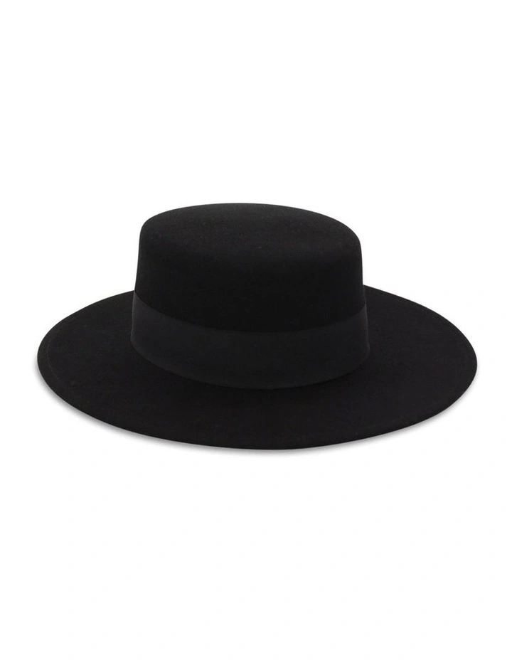 Meadow Boater Hat in Black