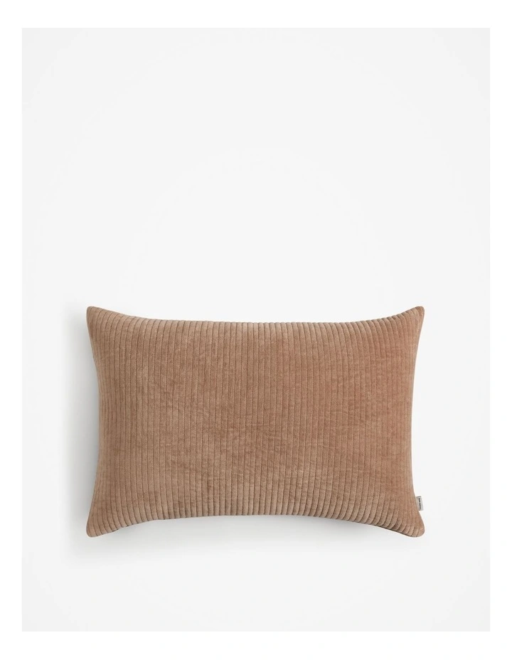 Marlon Organically Grown Cotton Velvet Cushion 40x60cm in Fawn