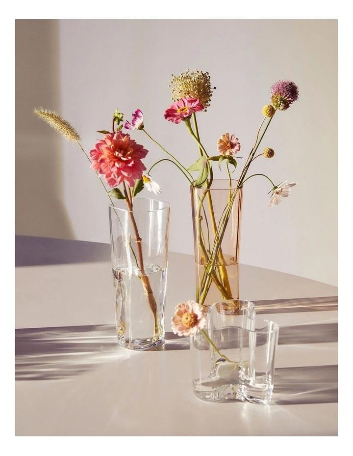 Limited Edition Alvar Aalto Collection Vase 25cm in Clear