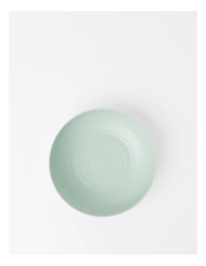 Sealers Cove Low Bowl in Matte Green