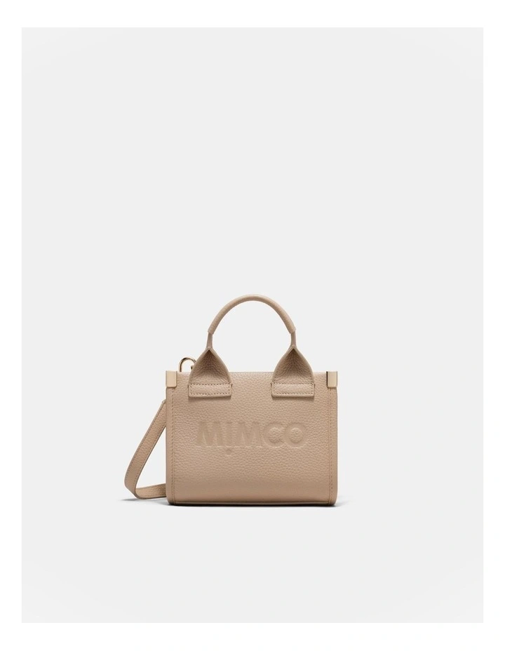 Patch Leather Micro Tote Bag in Waffle