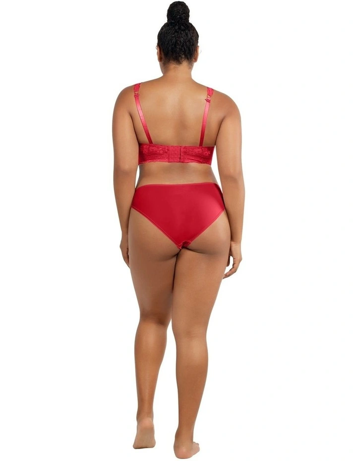 Adriana Wirefree Full Bust Lace Bralette in Racing Red