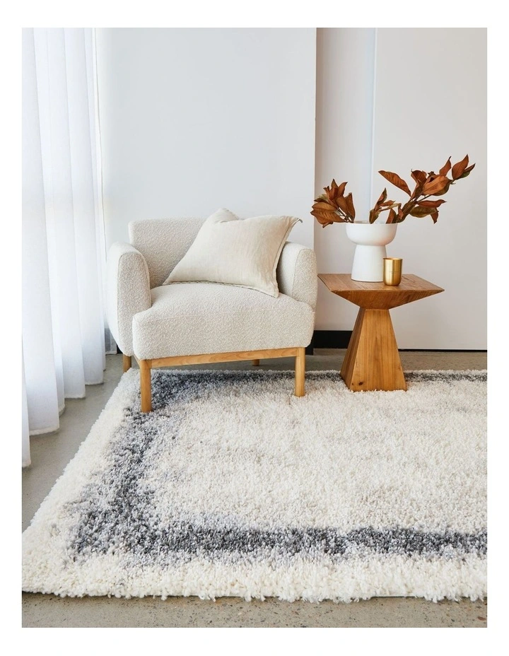 Moonlight Cloud Oxford Rug in White