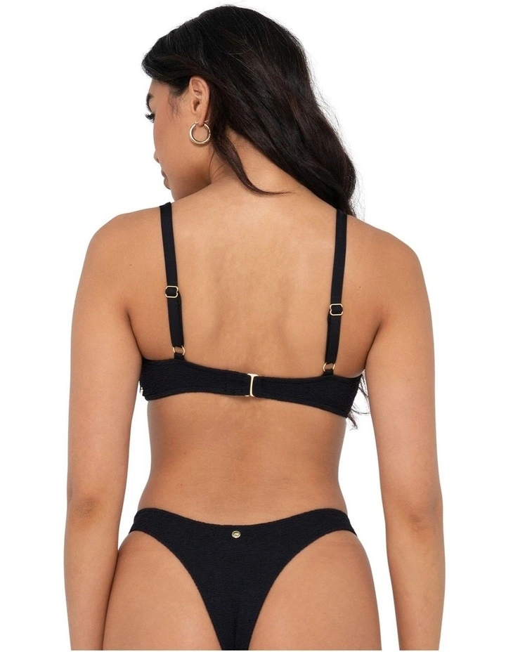 Sandalwood Bralette Bikini Top in Black