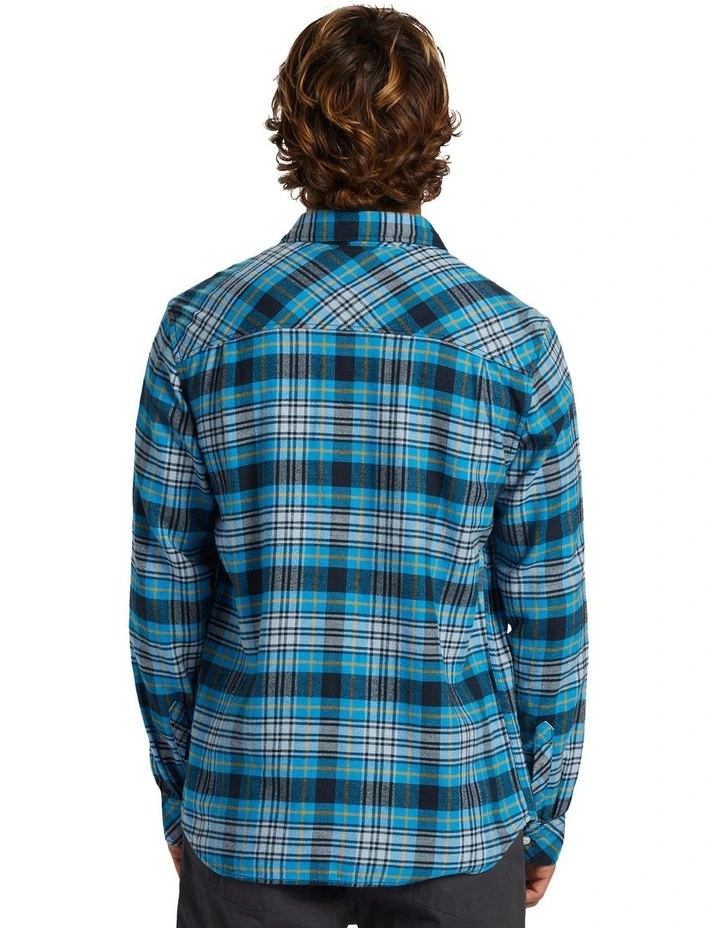 Classic Long Sleeves Cotton Flannelette Shirt in Swedish Blue