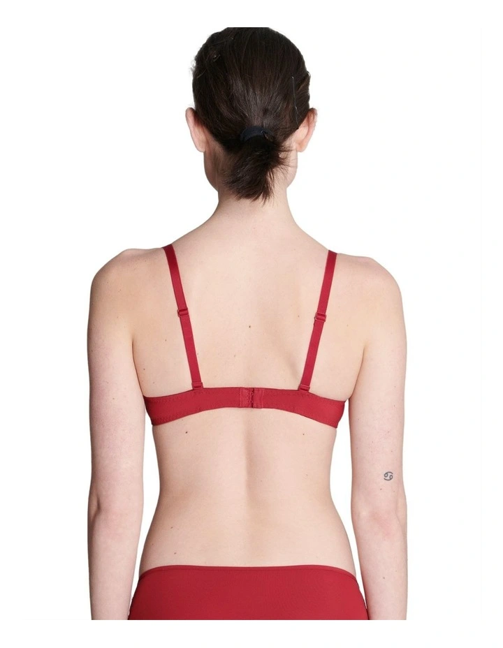 Saga Triangle Push Up Bra in Red