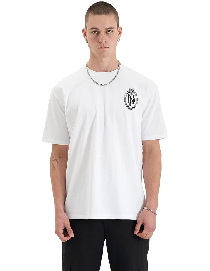 Public Realm Heavy Box Fit Tee in Optical White