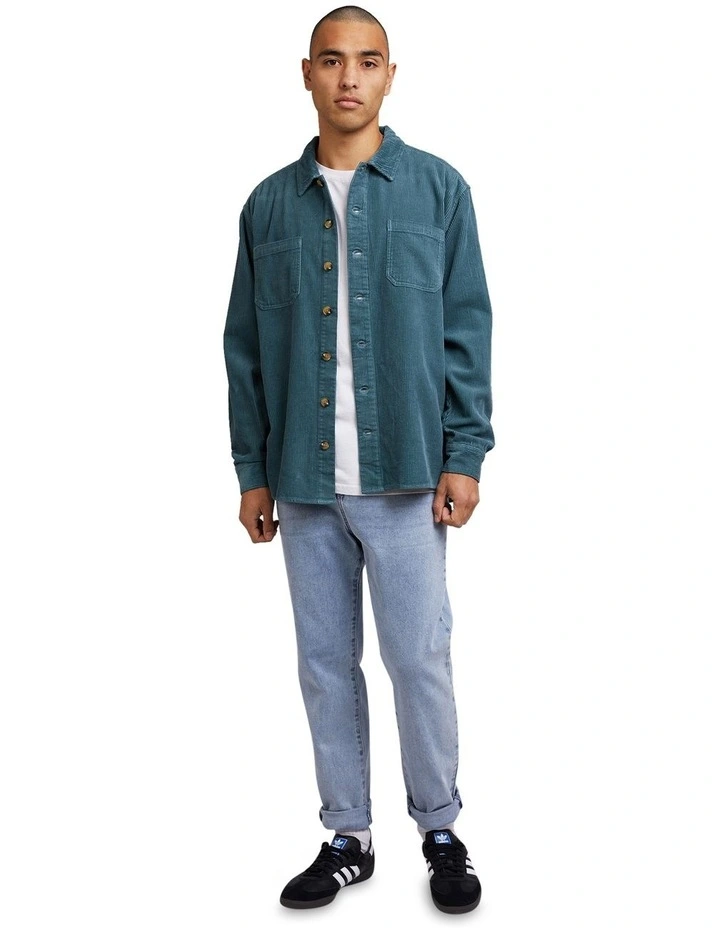 Cord Overshirt in Forest