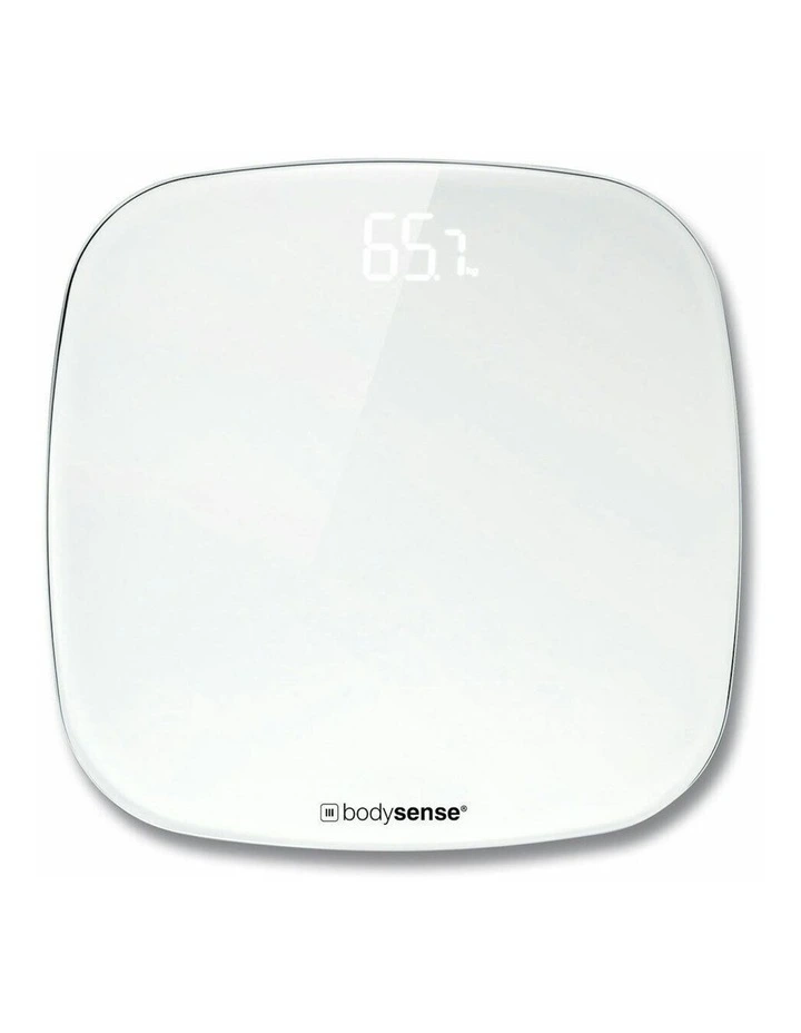 Rechargeable Weight Only Bathroom Scales with 180kg in White