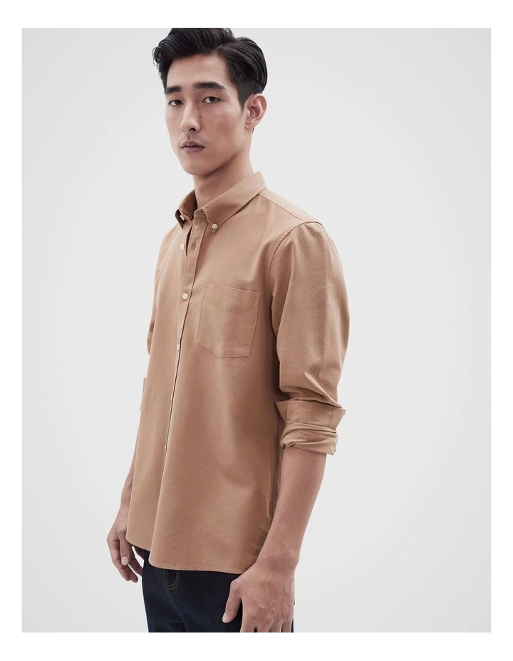 Oxford Regular Fit Shirt in Oatmeal