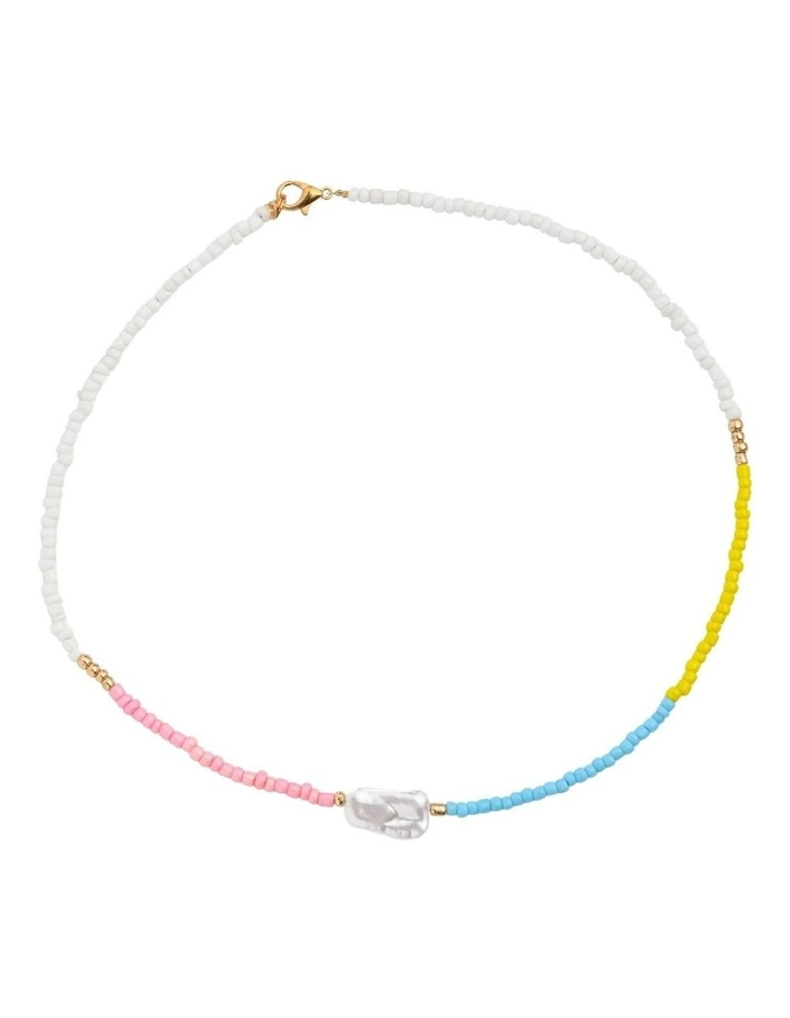 Colourful Beaded Style A Necklace in Multi