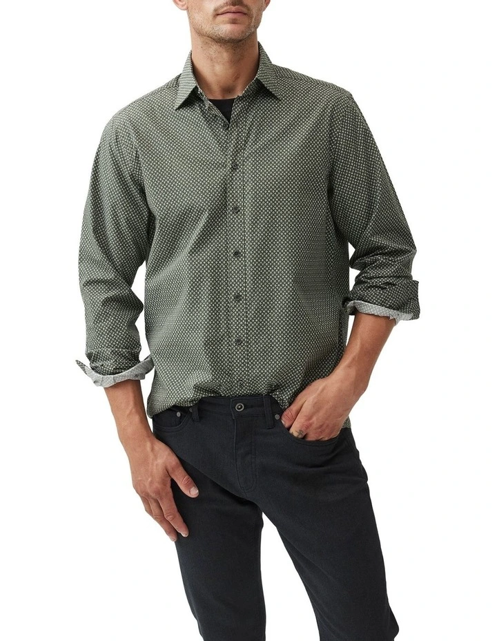 Notown Long Sleeve Shirt in Moss
