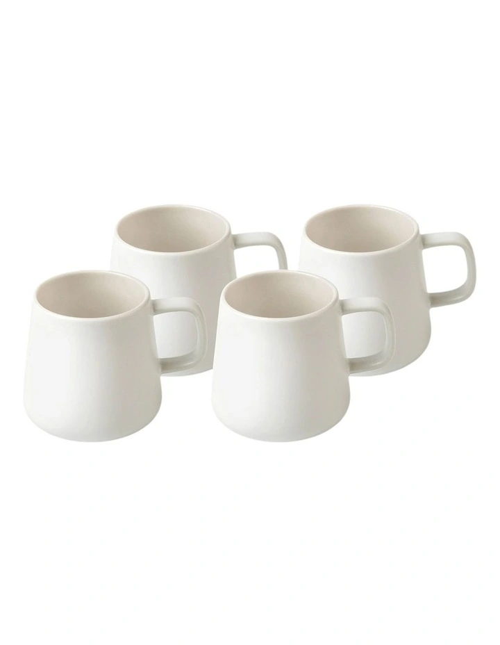 Gift Boxed Blend Sala Mug 375ml Set of 4 in White
