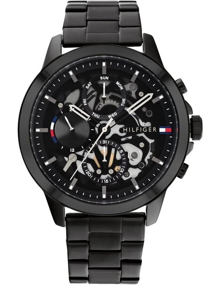 Henry Ionic Plated Steel Gent's Multifunction Watch in Black