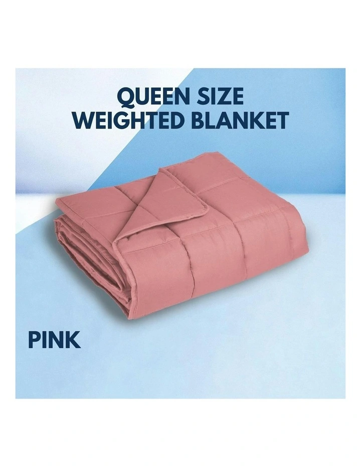 Adults Gravity Heavy Relax Weighted Blanket 9kg in Light Pink