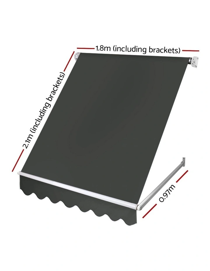 Fixed Pivot Arm Window Awning Outdoor Blinds 1.8X2.1M