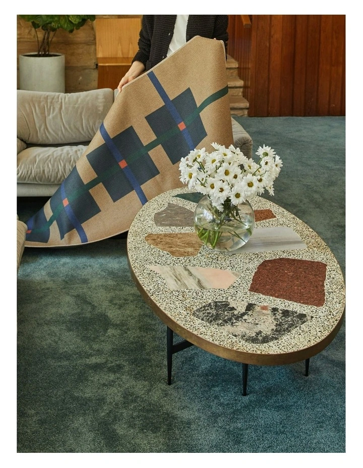 Agency Washable New Jute Runner Rug in Blue
