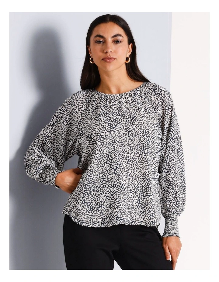Recycled Yoryu Gathered Neck Top in Assorted