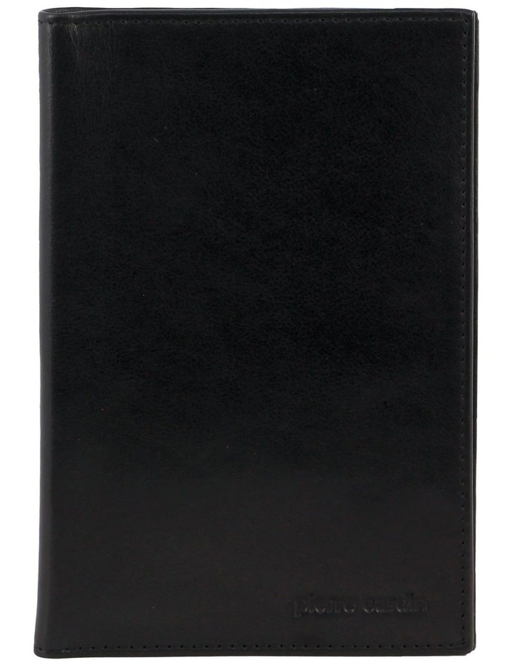 Leather Travel/Passport Wallet in Black