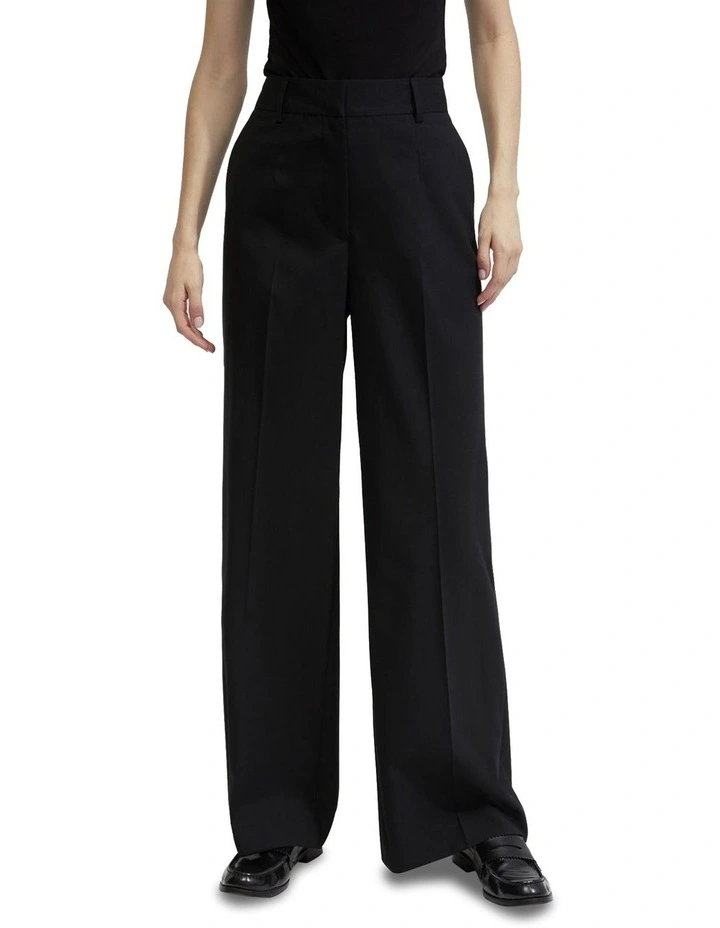 Lydia Wool Stretch Suit Pants in Black