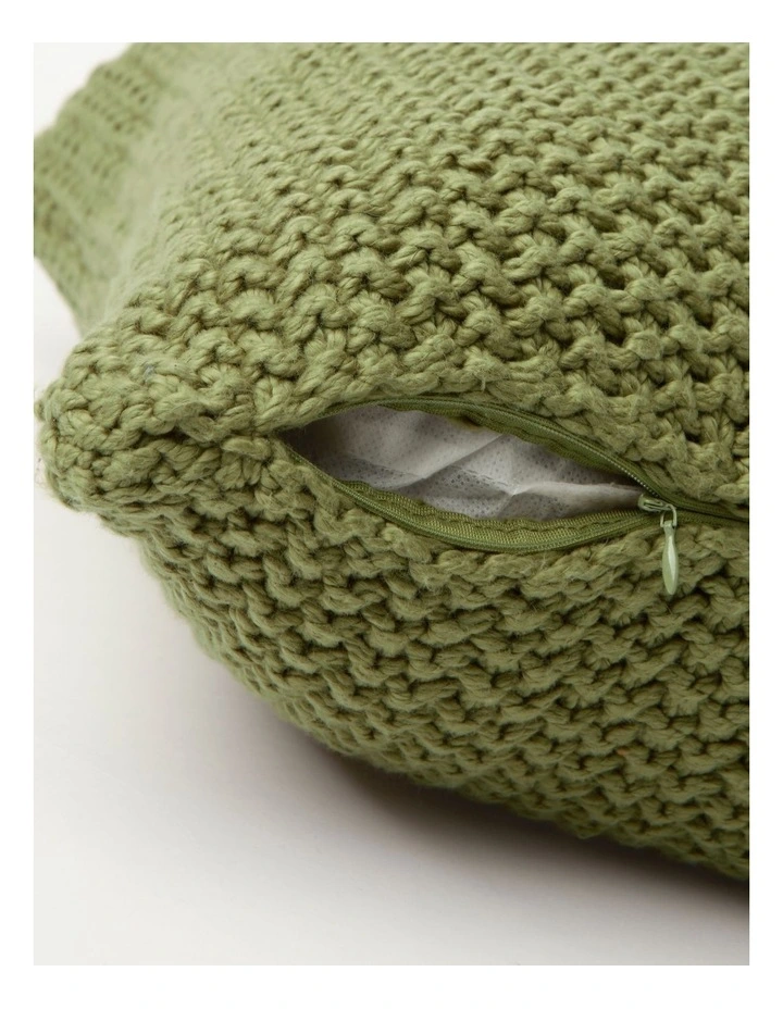 Norwood Knitted Cushion in Shrub
