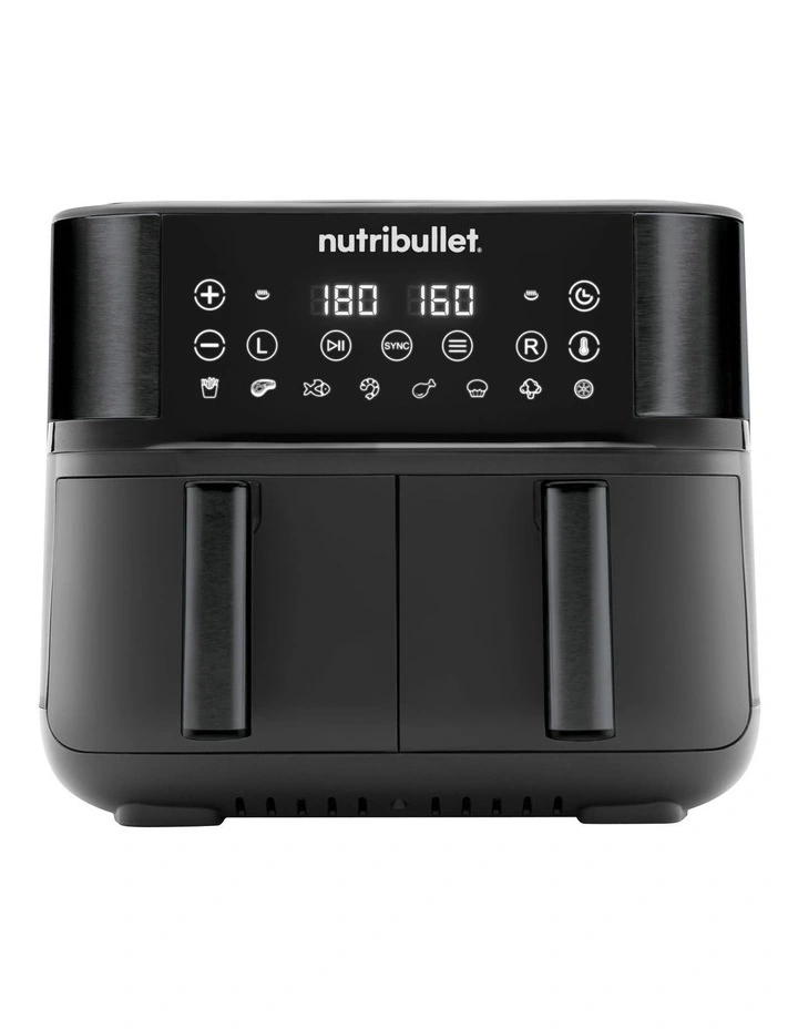 Twin Drawer Air Fryer in Black