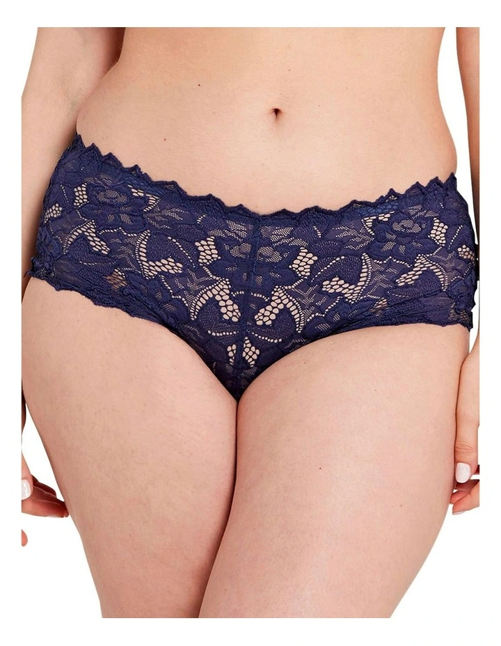 Arum Mid-Rise Lace Brief in Blue Ribbon
