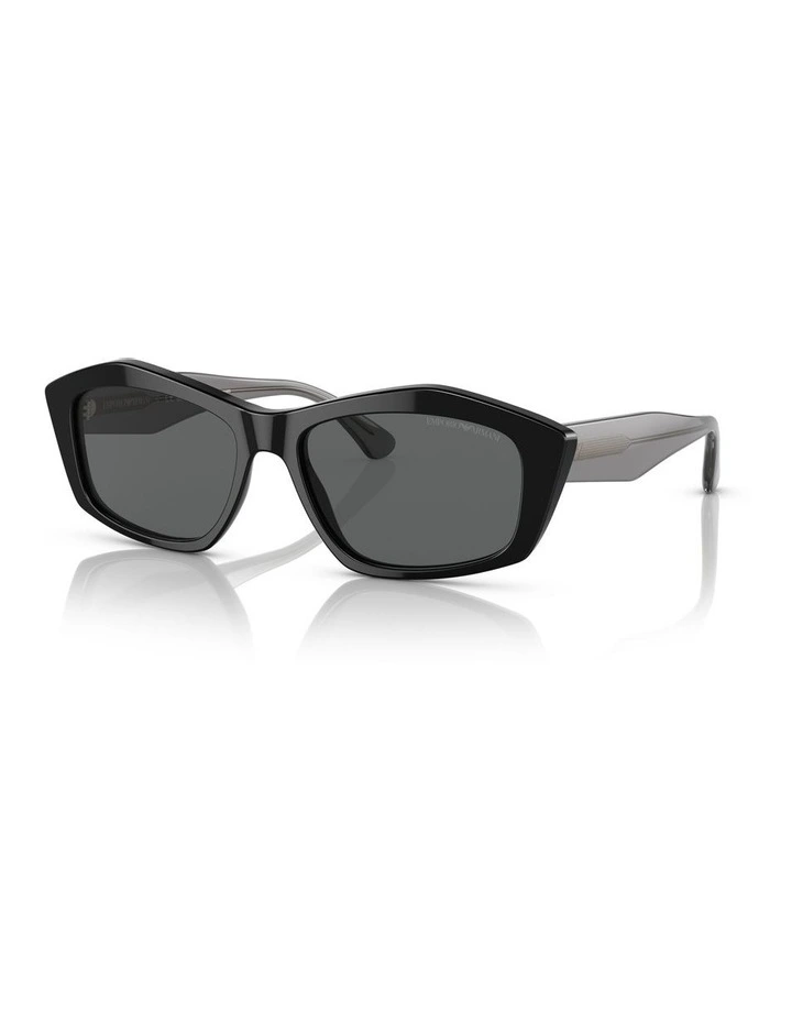 0EA4187 Sunglasses in Shiny Black