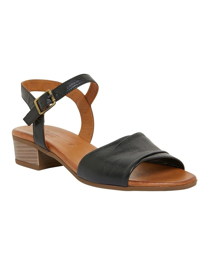 Maisy Sandals in Black Leather