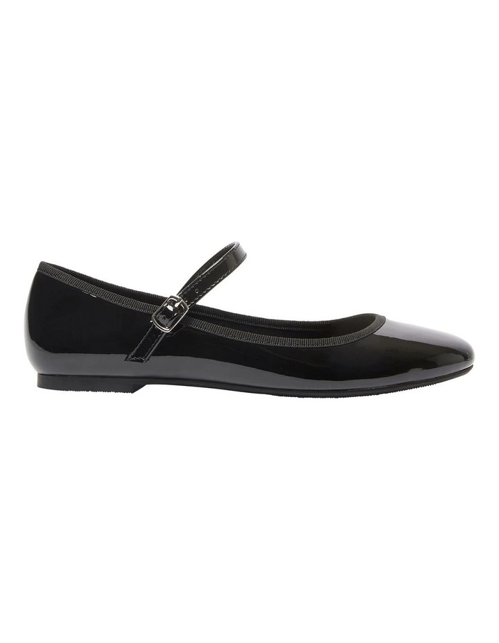 Sweet Flat Shoes in Black Patent