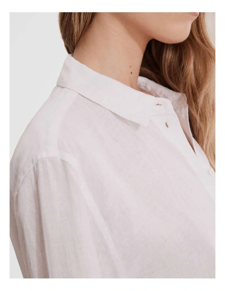 Organically Grown Linen Shirt in White