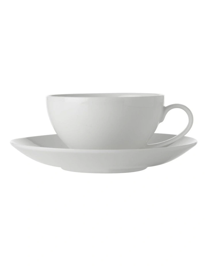 Coupe Cup & Saucer 200ml in White Basics