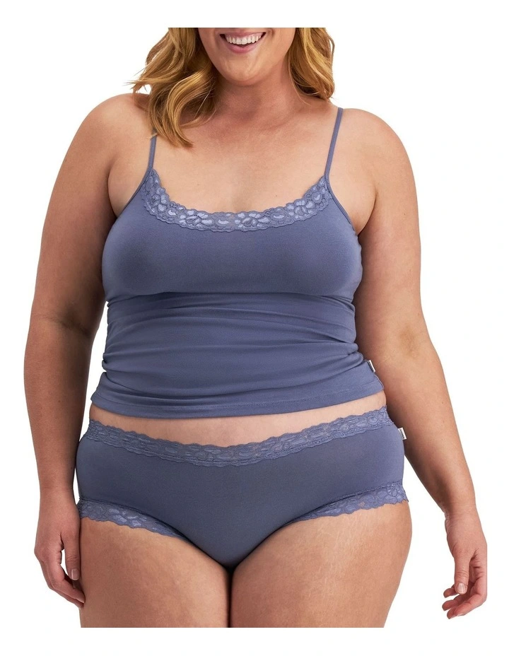 Parisienne Cotton Boyleg Brief in Powell Blue