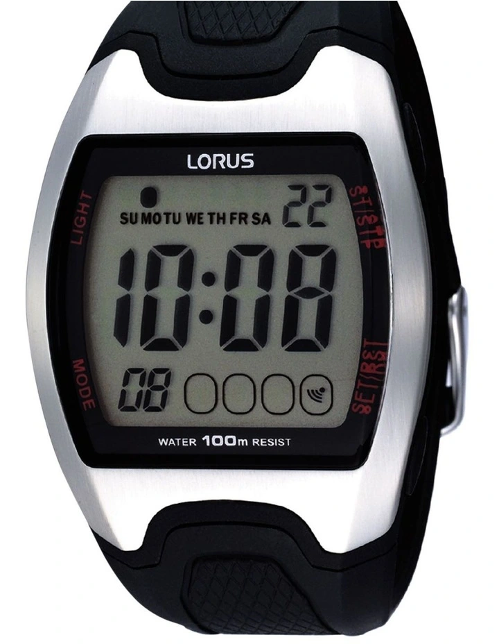 Gents Black Digital Sports Watch R2327CX 9