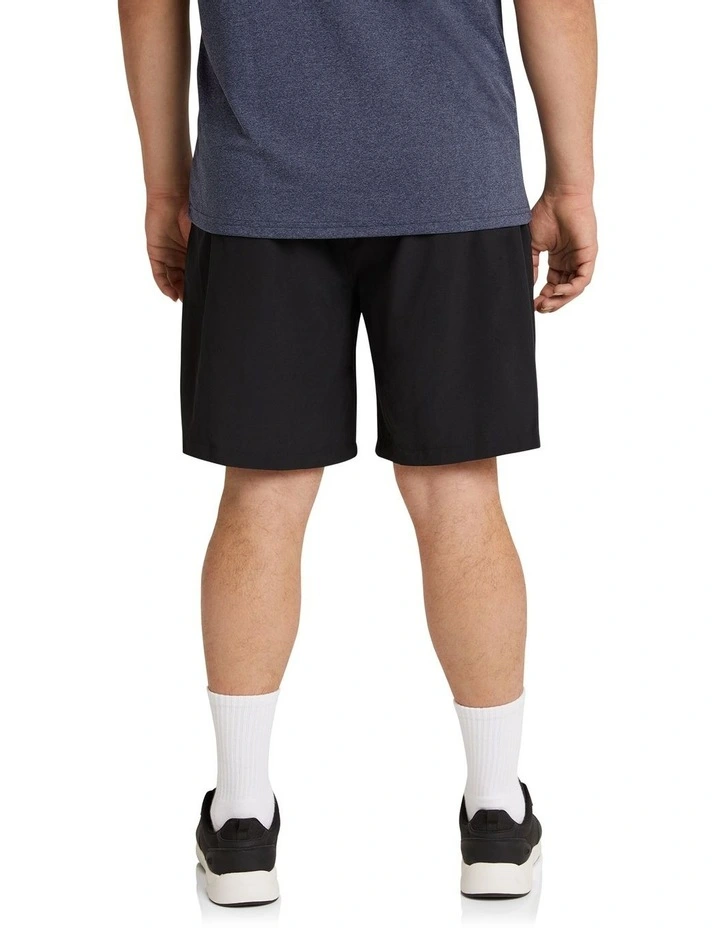 Active Woven Stretch Short in Black