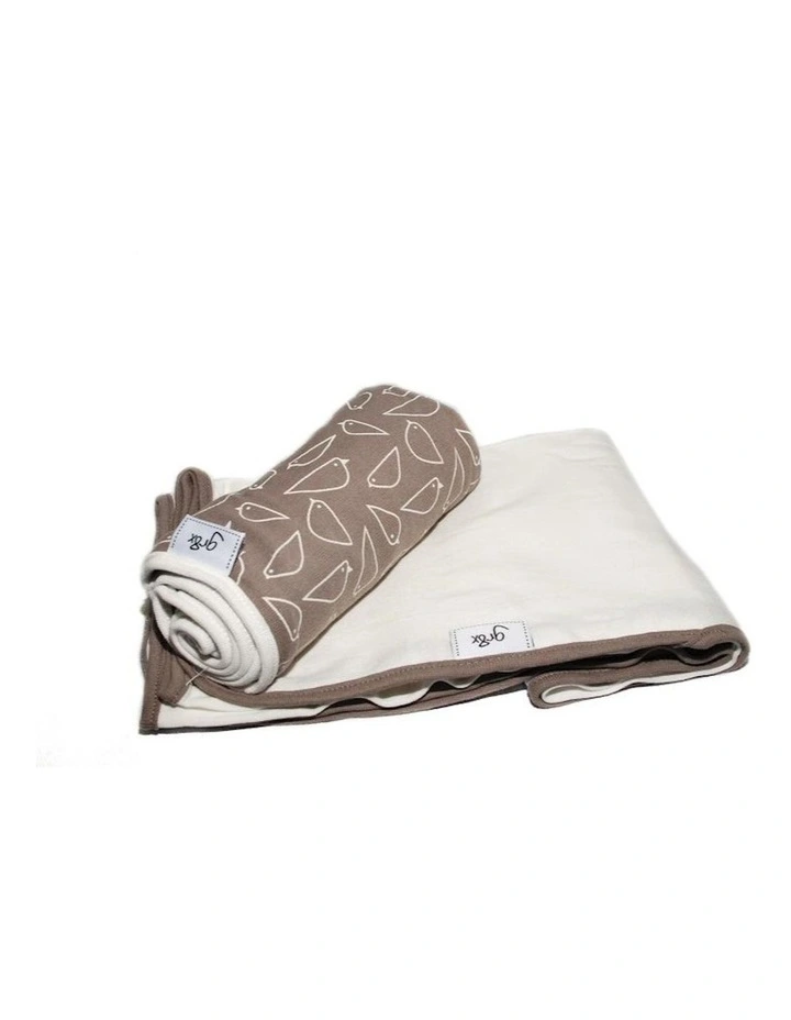 Birds Attraction Pebble Double Stretch Swaddling Wraps in Stone