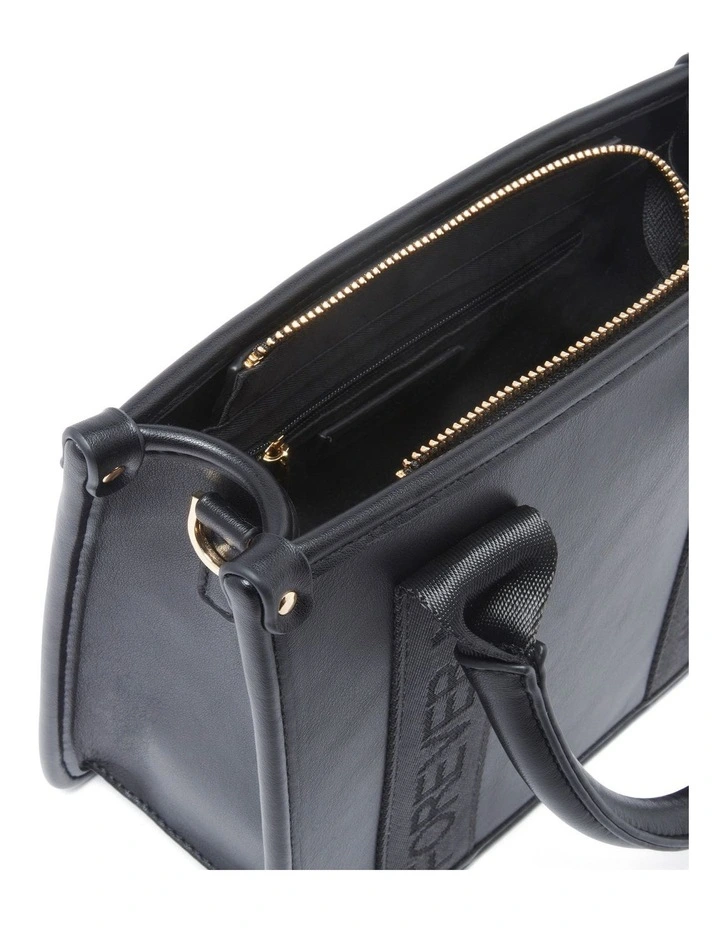 Sidney Slogan Tote Bag in Black