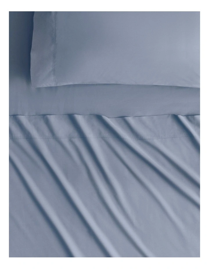 Byren Percale Sheet Set in Blue Mist