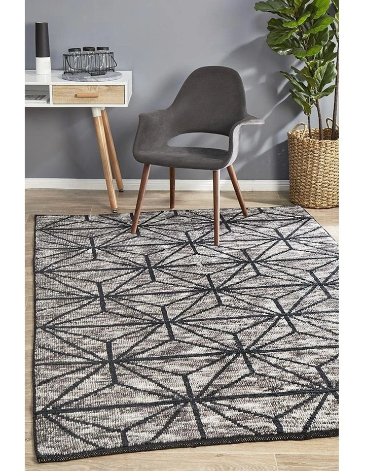 Miller Rhythm Motif Rug in Charcoal