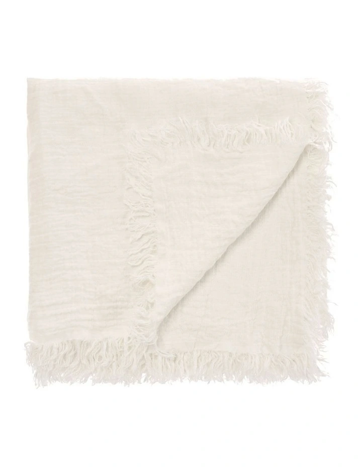 Linden Throw in White