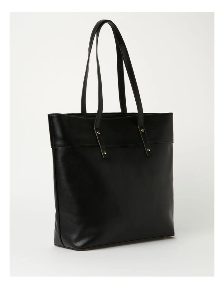 Santorini Black North South Tote Bag