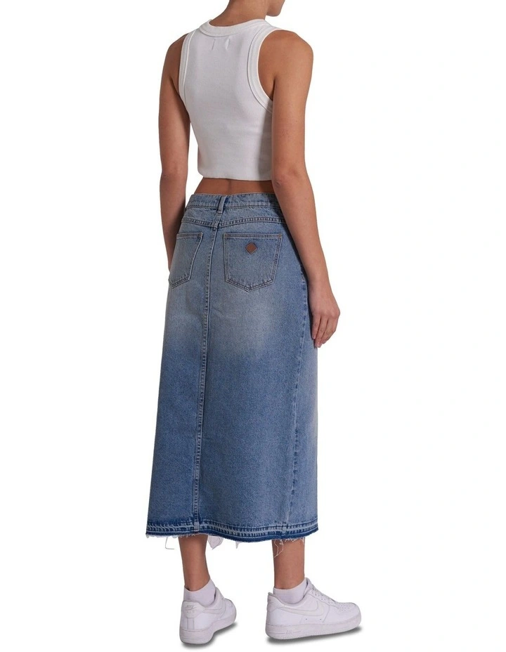 99 Maxi Skirt Lula in Mid Vintage Blue