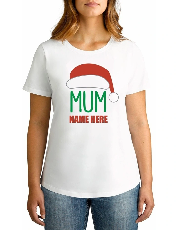 Women's Christmas Mum Cotton T-Shirt White